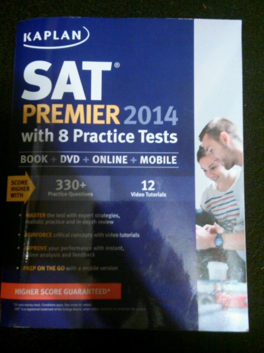 Kaplan SAT Premier 2014 with 8 Practice Tests: book + online + DVD + mobile