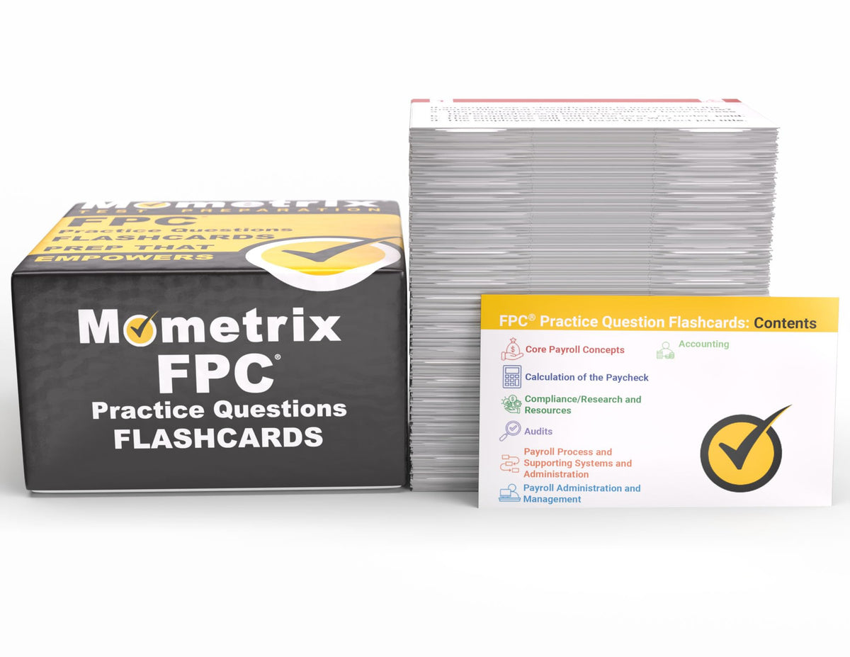 FPC Exam Practice Question Study Cards 2026-2027: Practice Test Questions for the Fundamental Payroll Certification [Full Color Cards]