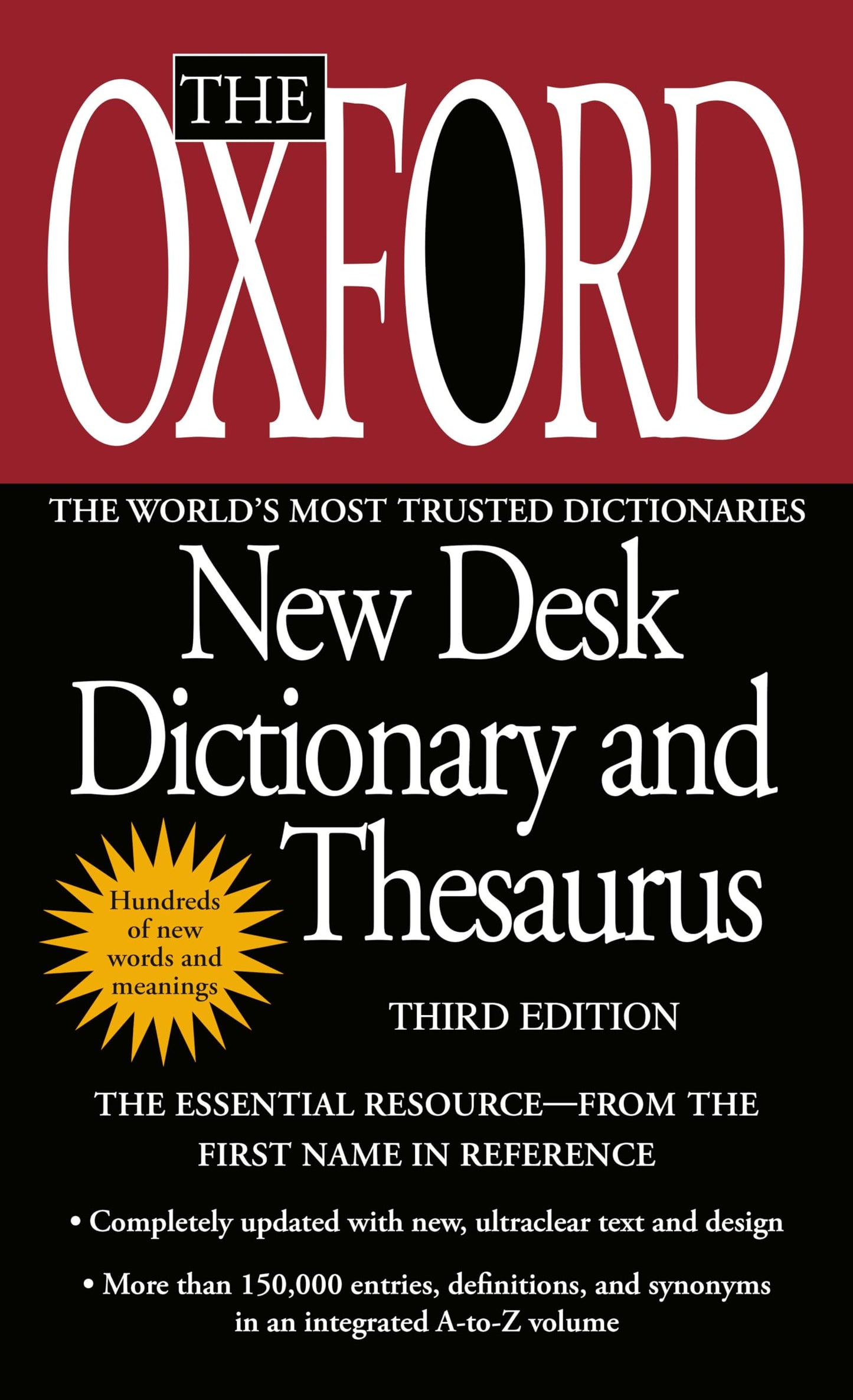 The Oxford New Desk Dictionary and Thesaurus: Third Edition