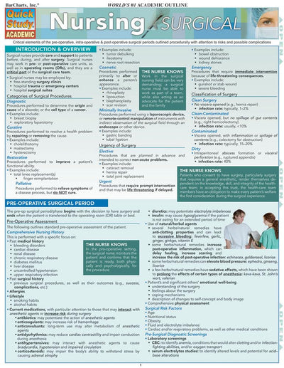 Nursing: Surgical (Quick Study: Academic)