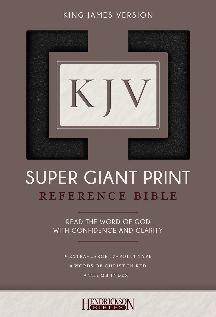KJV Super Giant Print Reference Bible (Imitation Leather, Black, Indexed, Red Letter)