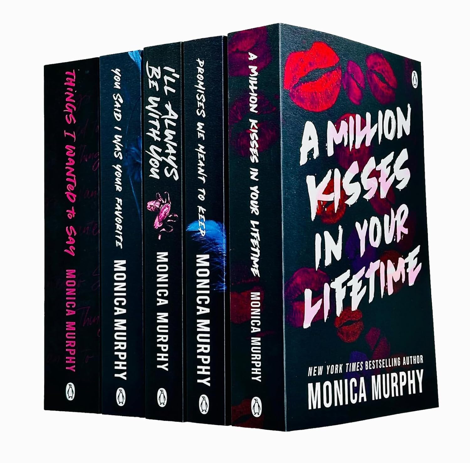 Lancaster Prep Series 5 Books Collection Set By Monica Murphy (Ill Always Be With You, You Said I Was Your Favorite, Promises We Meant To Keep & A Million Kisses In Your Lifetime)