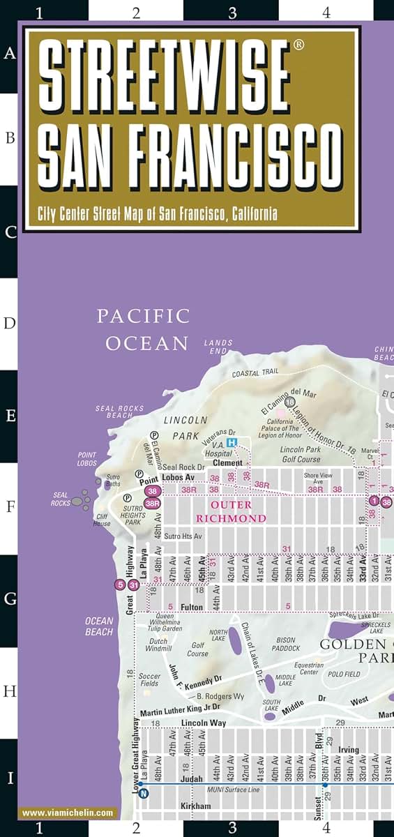 Streetwise San Francisco Map - Laminated City Center Street Map of San Francisco, California (Michelin Streetwise Maps)