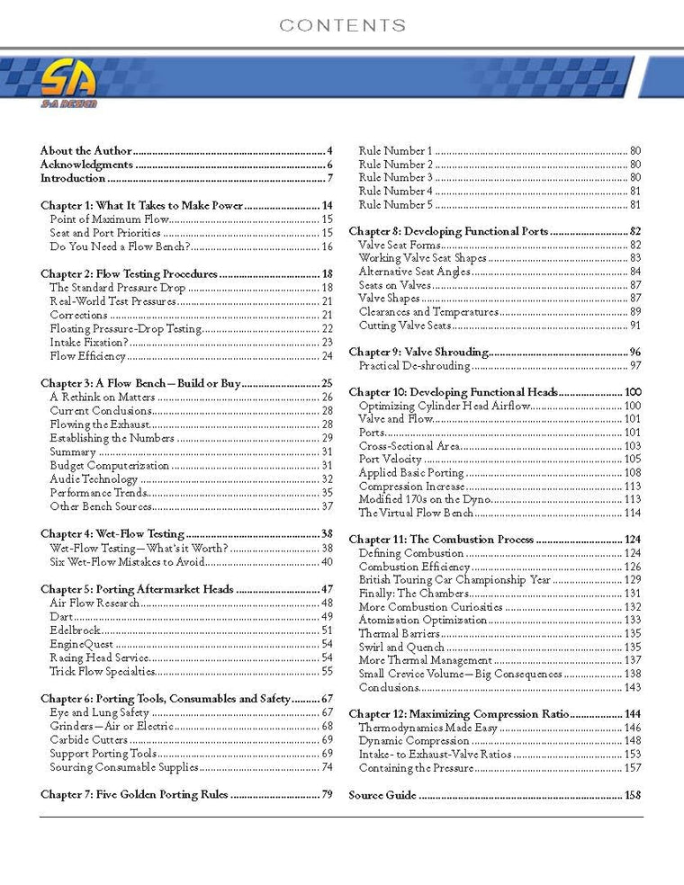 David Vizard's How to Port & Flow Test Cylinder Heads (S-A Design) — back cover