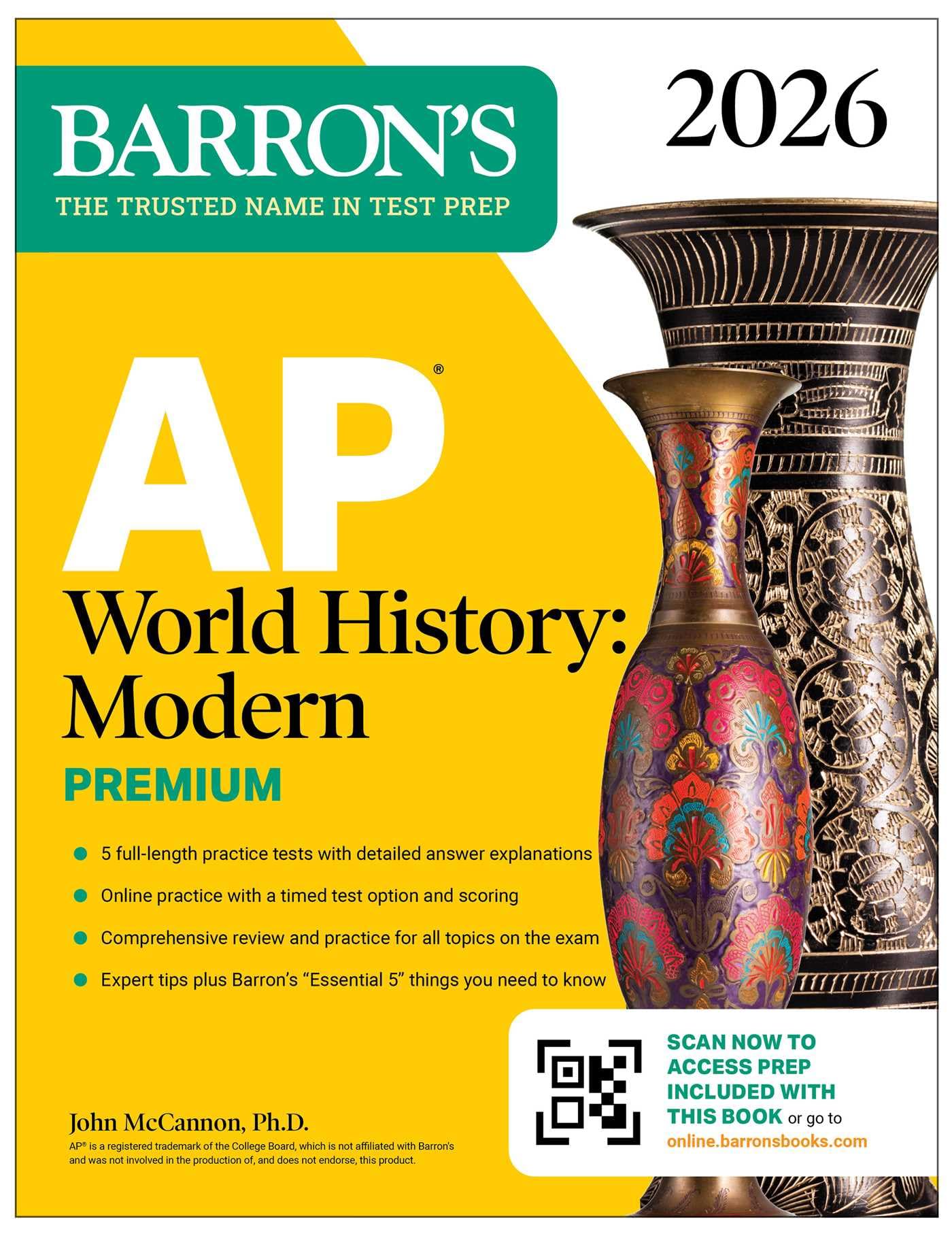 AP World History: Modern Premium, 2026: Prep Book With 5 Practice Tests + Comprehensive Review + Online Practice (Barron's AP Prep)