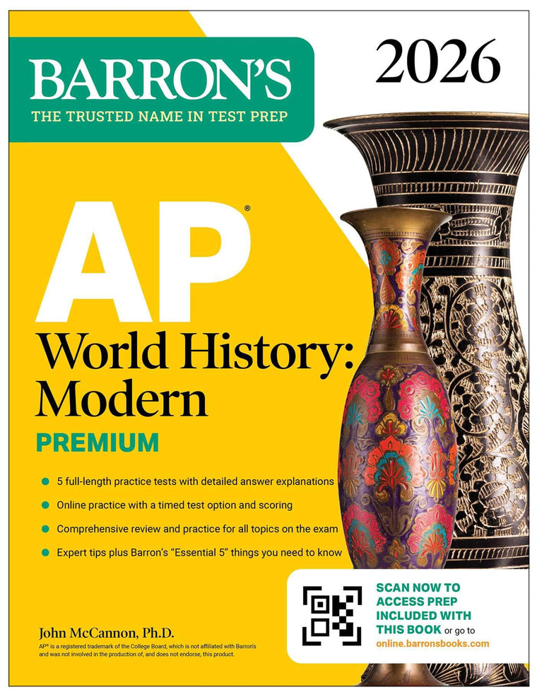 AP World History: Modern Premium, 2026: Prep Book With 5 Practice Tests + Comprehensive Review + Online Practice (Barron's AP Prep)