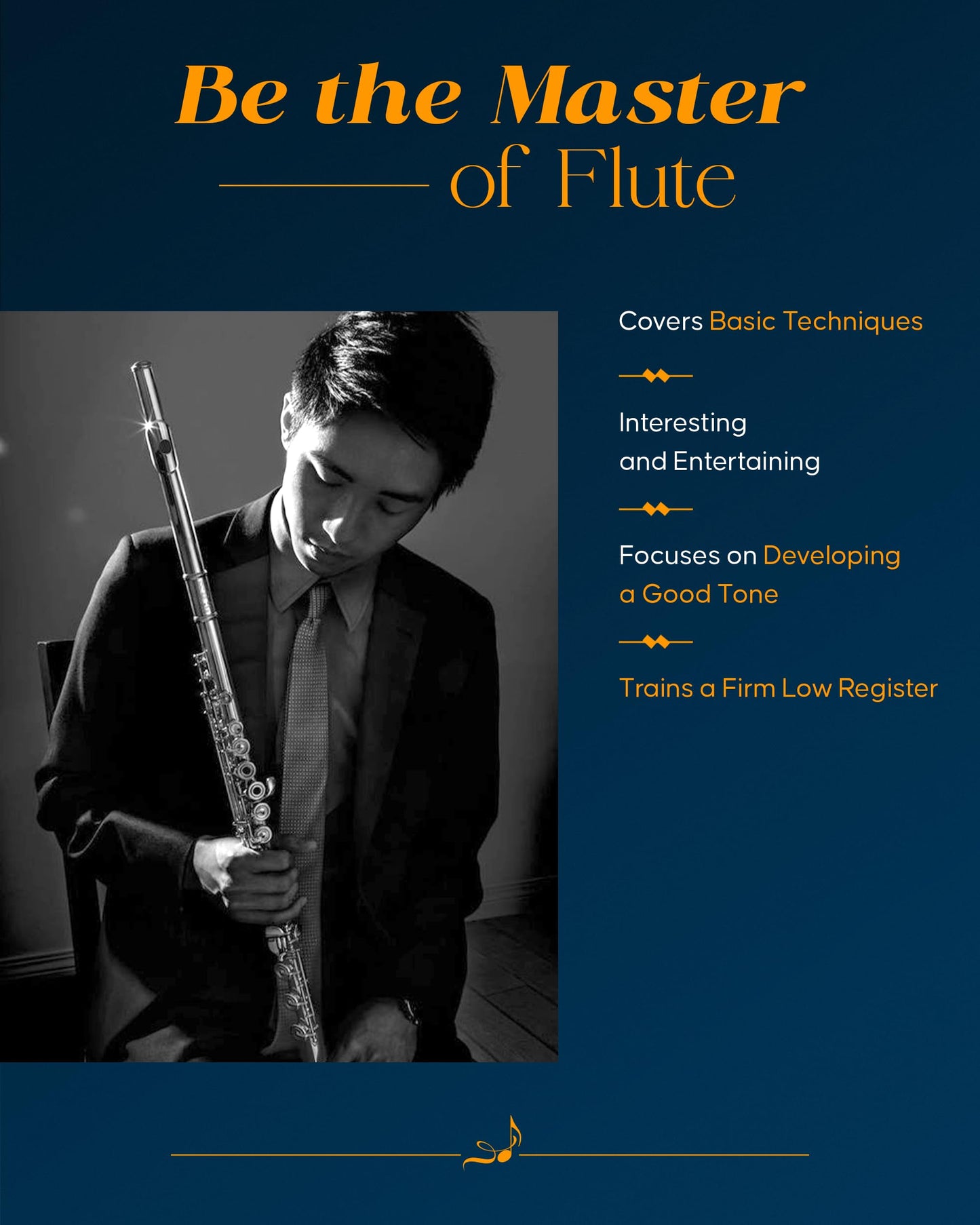 Beginner's Book for the Flute - Part One - Flute Sheet Music with Clear Illustrations - Flute Music Book to Learn Correct Posture and Fingerings