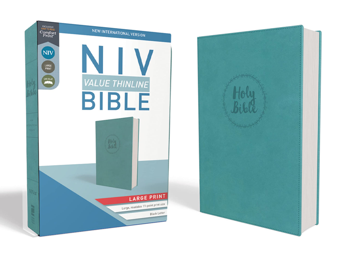 NIV, Value Thinline Bible, Large Print, Leathersoft, Teal, C