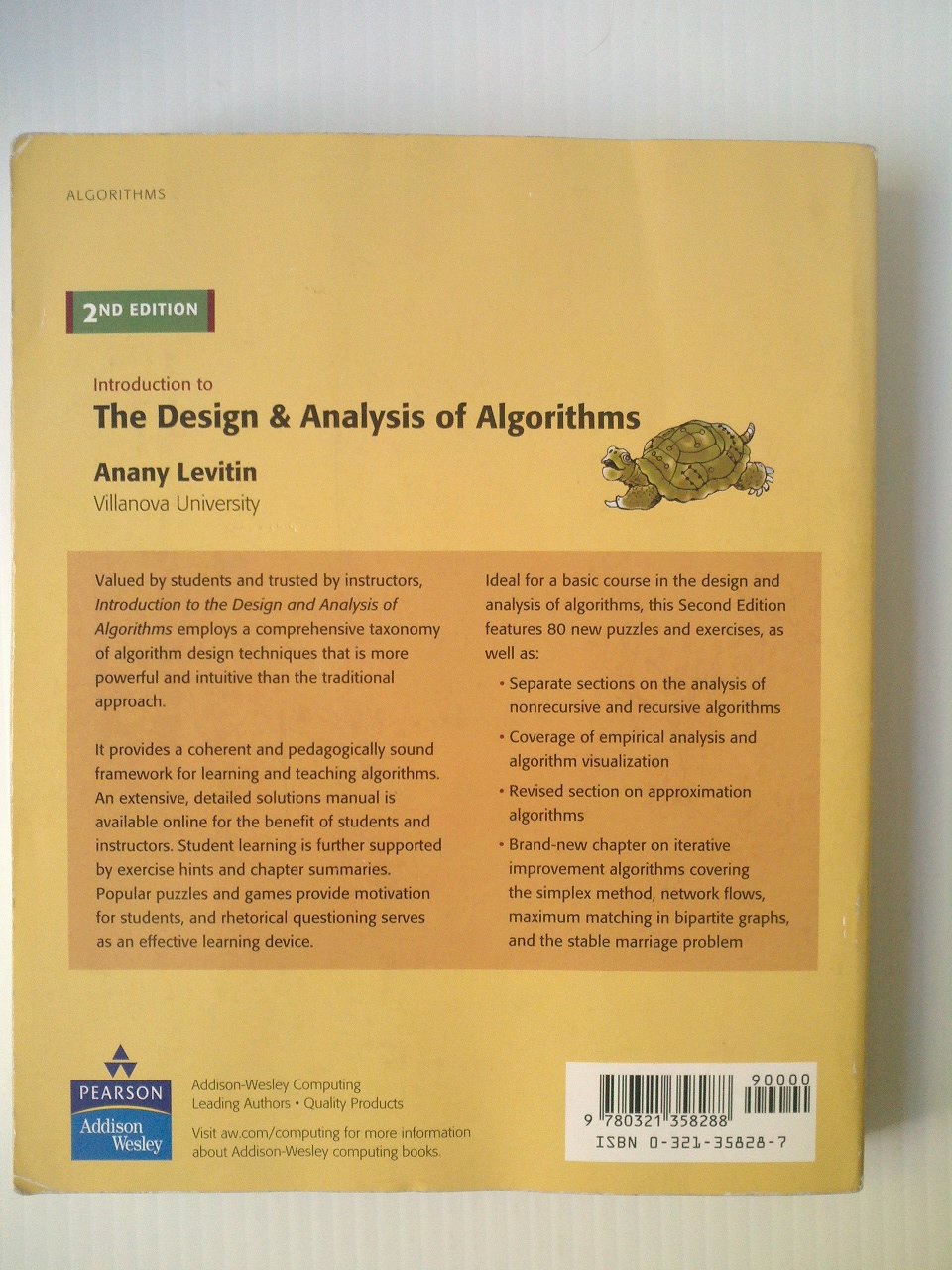 Introduction to the Design and Analysis of Algorithms (2nd Edition)