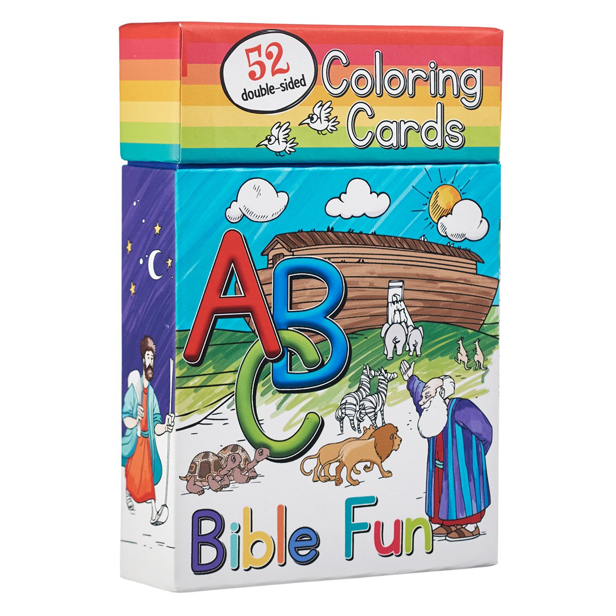 52 Coloring Cards for Kids: ABC Bible Fun - double-sided