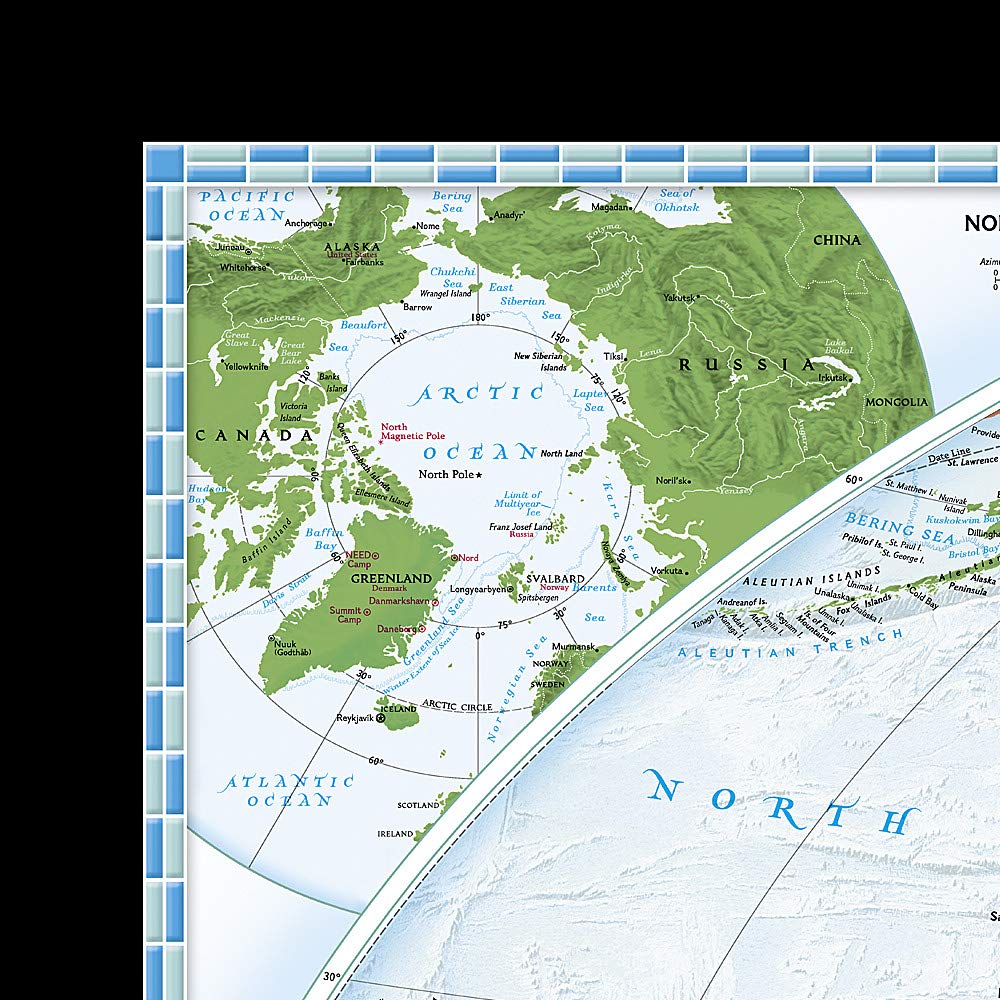 National Geographic World Wall Map - Decorator - Laminated (Enlarged: 73 x 48 in) (National Geographic Reference Map)