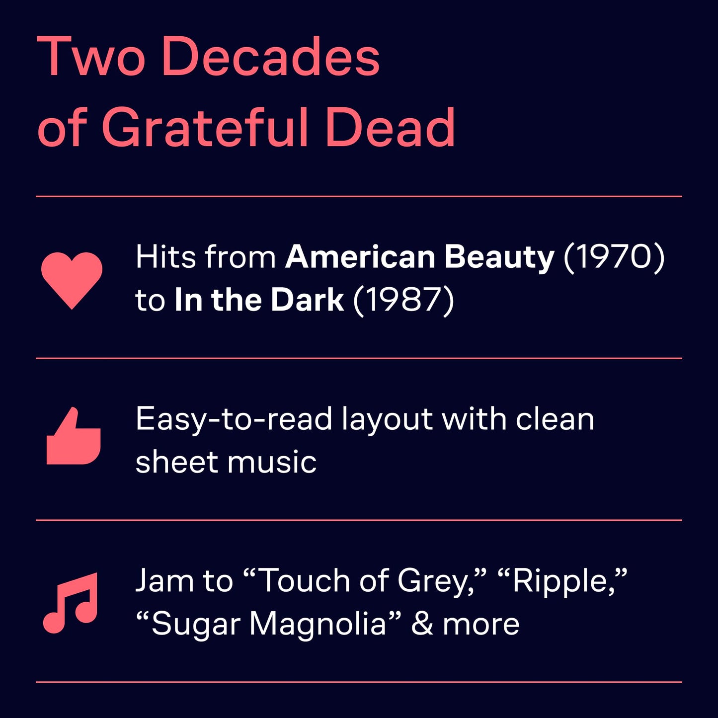 Grateful Dead The Definitive Collection  Piano, Vocal, and Guitar Sheet Music  54 Iconic Songs from the Legendary Jam Band  Hal Leonard Artist Songbook