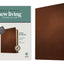 NLT Wide Margin Bible, Filament Enabled (Genuine Leather, Brown, Indexed, Red Letter)
