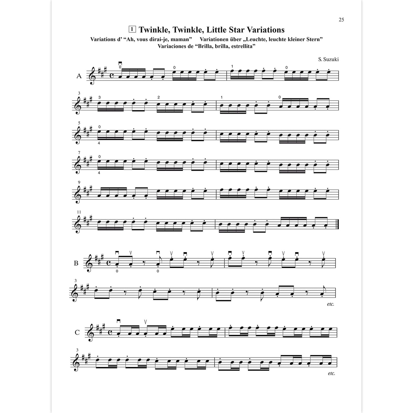 Suzuki Violin School, Vol 1: Violin Part