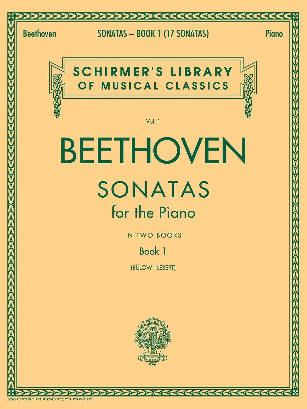 Beethoven - Sonatas Book 1  Schirmer Library of Classics Vol. 1  Piano Solo Sheet Music Collection  18 Classical Piano Sonatas for Advanced Players ... (Schirmer's Library of Musical Classics, 1)