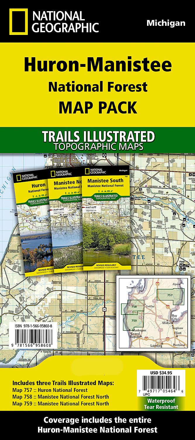 Huron-Manistee National Forest [Map Pack Bundle] (National Geographic Trails Illustrated Map)