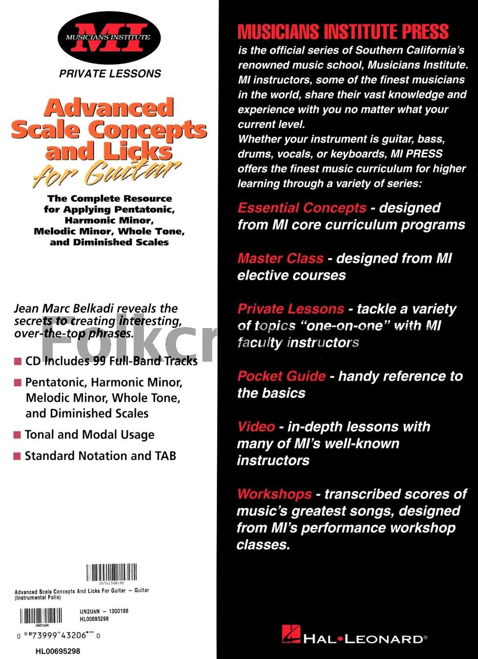 Advanced Scale Concepts and Licks for Guitar: Private Lessons