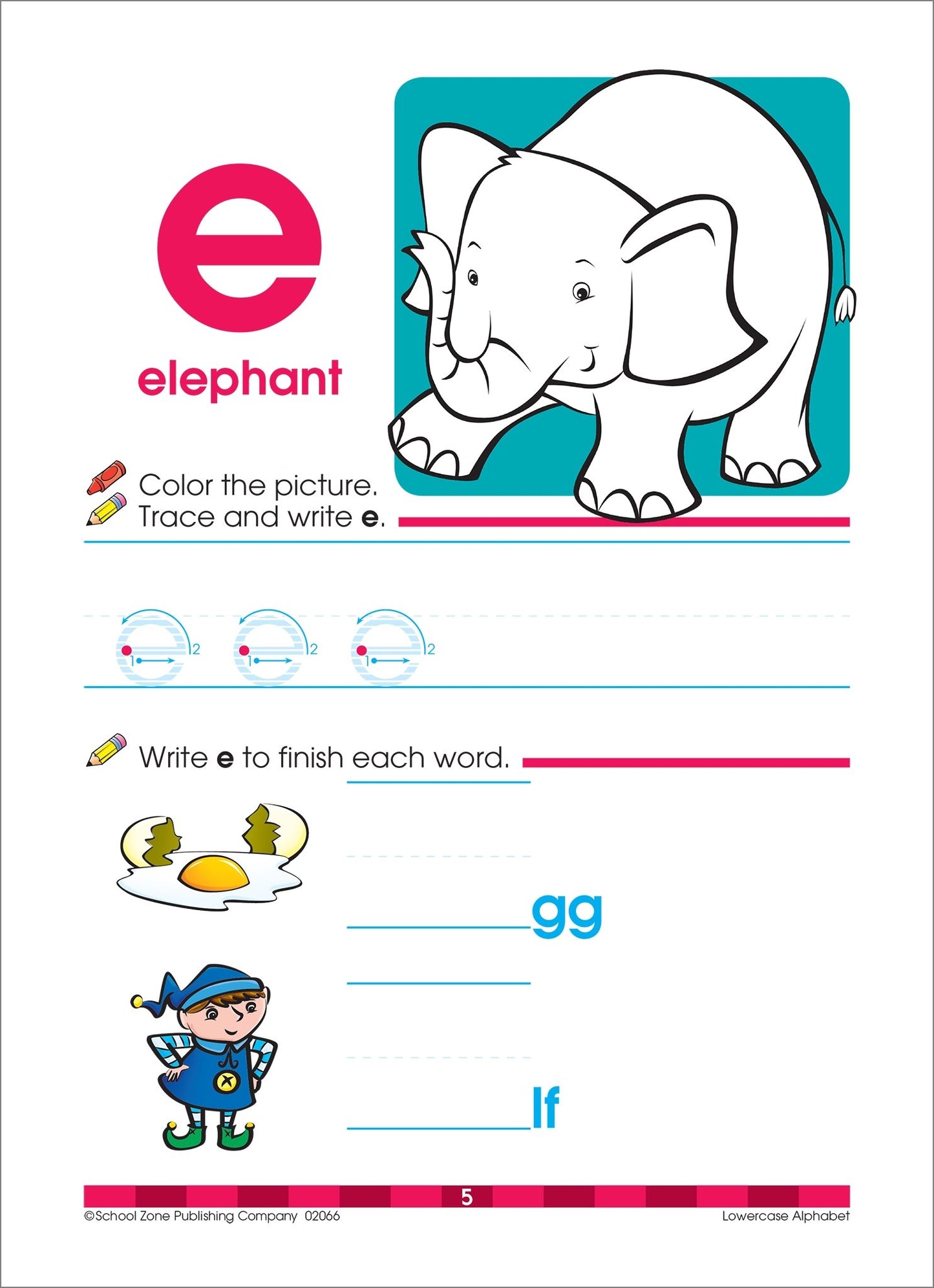 School Zone - Lowercase Alphabet Workbook - 32 Pages, Ages 3 to 5, Preschool to Kindergarten, ABC's, Letters, Tracing, Printing, Writing, Manuscript, and More (School Zone Get Ready! Book Series)