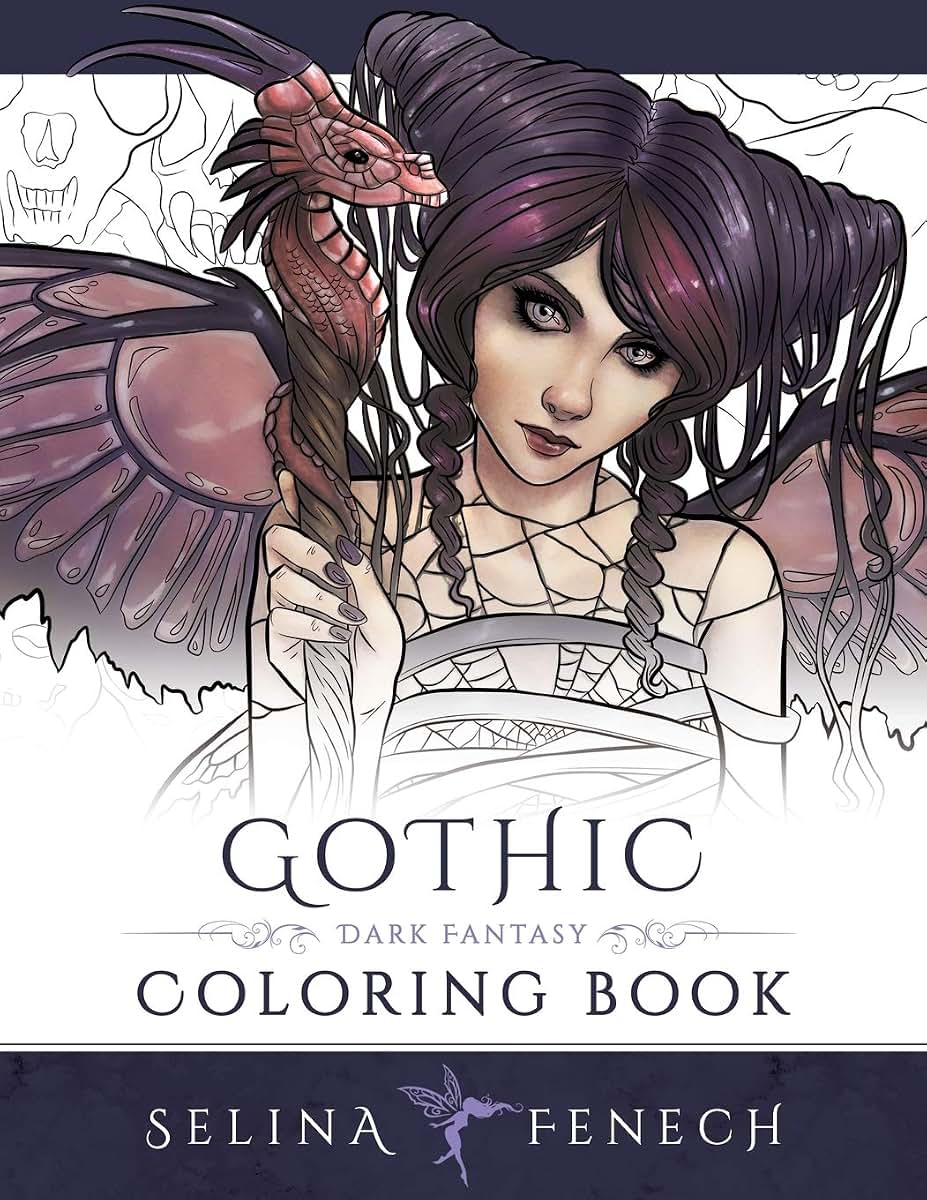 Gothic - Dark Fantasy Coloring Book (Fantasy Coloring by Selina)