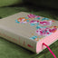 NIV, Journal the Word Bible for Teen Girls, Leathersoft over Board, Gold/Floral, Red Letter: Includes Over 450 Journaling Prompts!