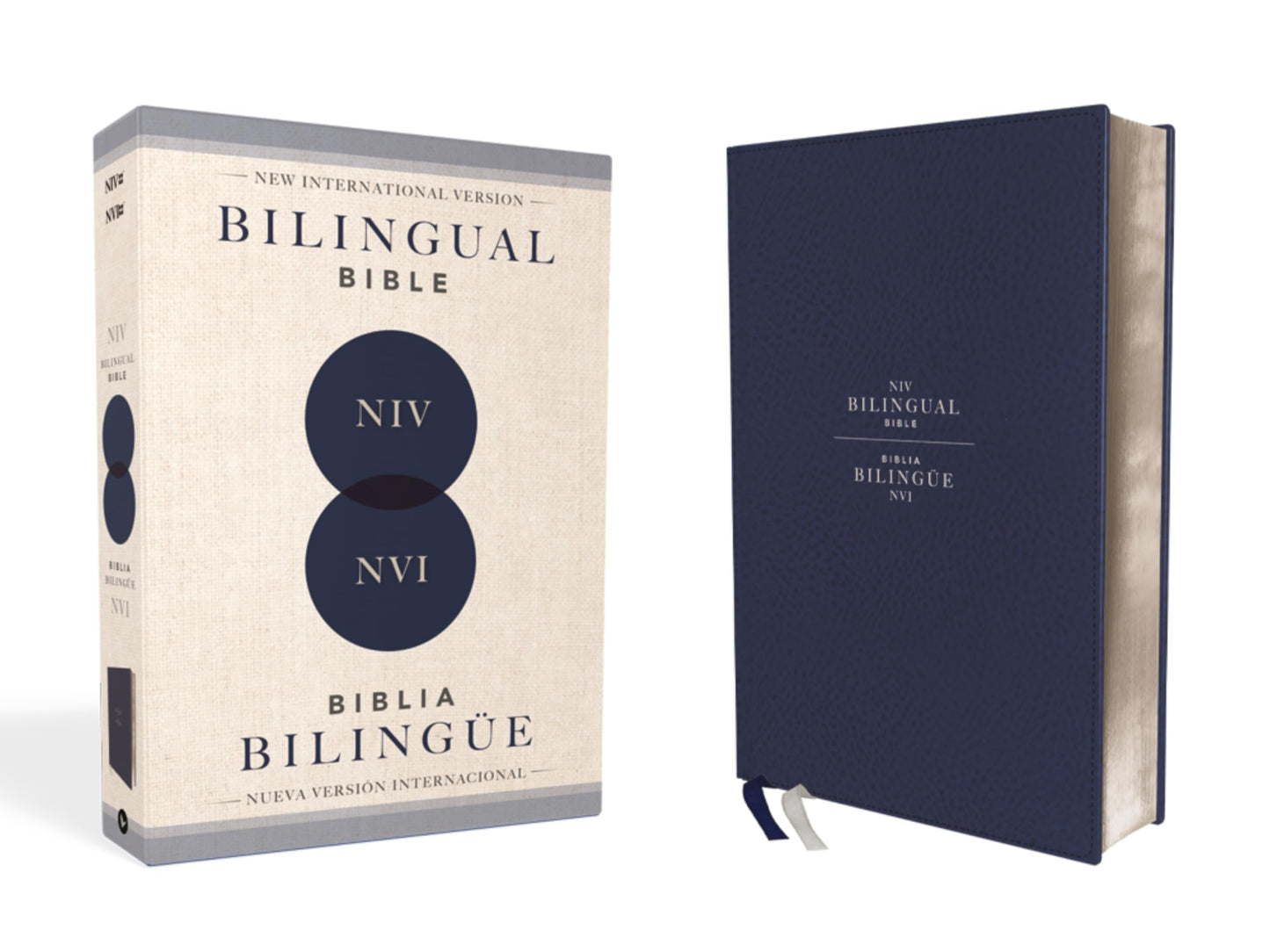 NIV/NVI Bilingual Bible, Revised Text 2022, Leathersoft, Navy / NIV/NVI, Biblia Bilinge, Revisin 2022, Leathersoft, Azul ail (Spanish Edition)