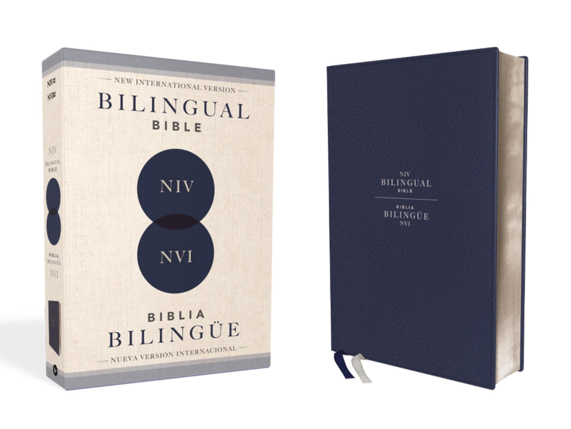 NIV/NVI Bilingual Bible, Revised Text 2022, Leathersoft, Navy / NIV/NVI, Biblia Bilinge, Revisin 2022, Leathersoft, Azul ail (Spanish Edition)