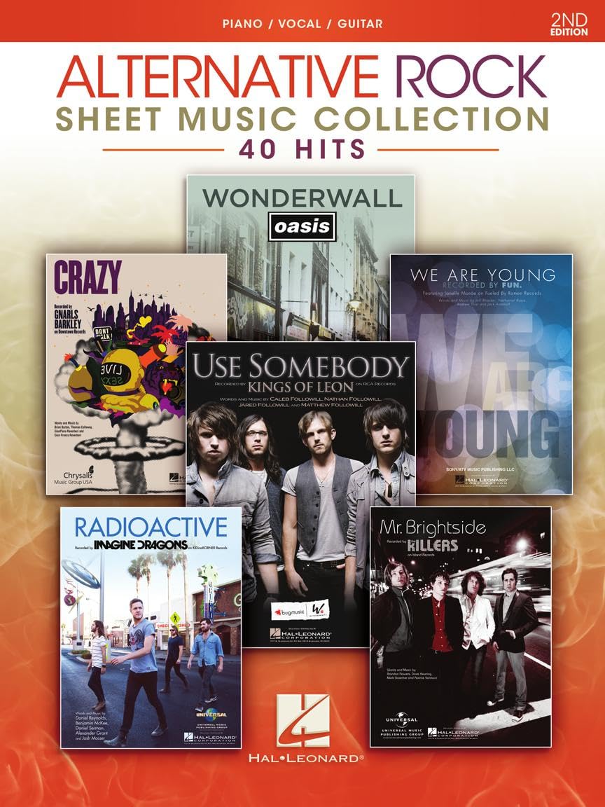 Alternative Rock Sheet Music Collection - 40 Pieces Piano/Vocal/Guitar Songbook