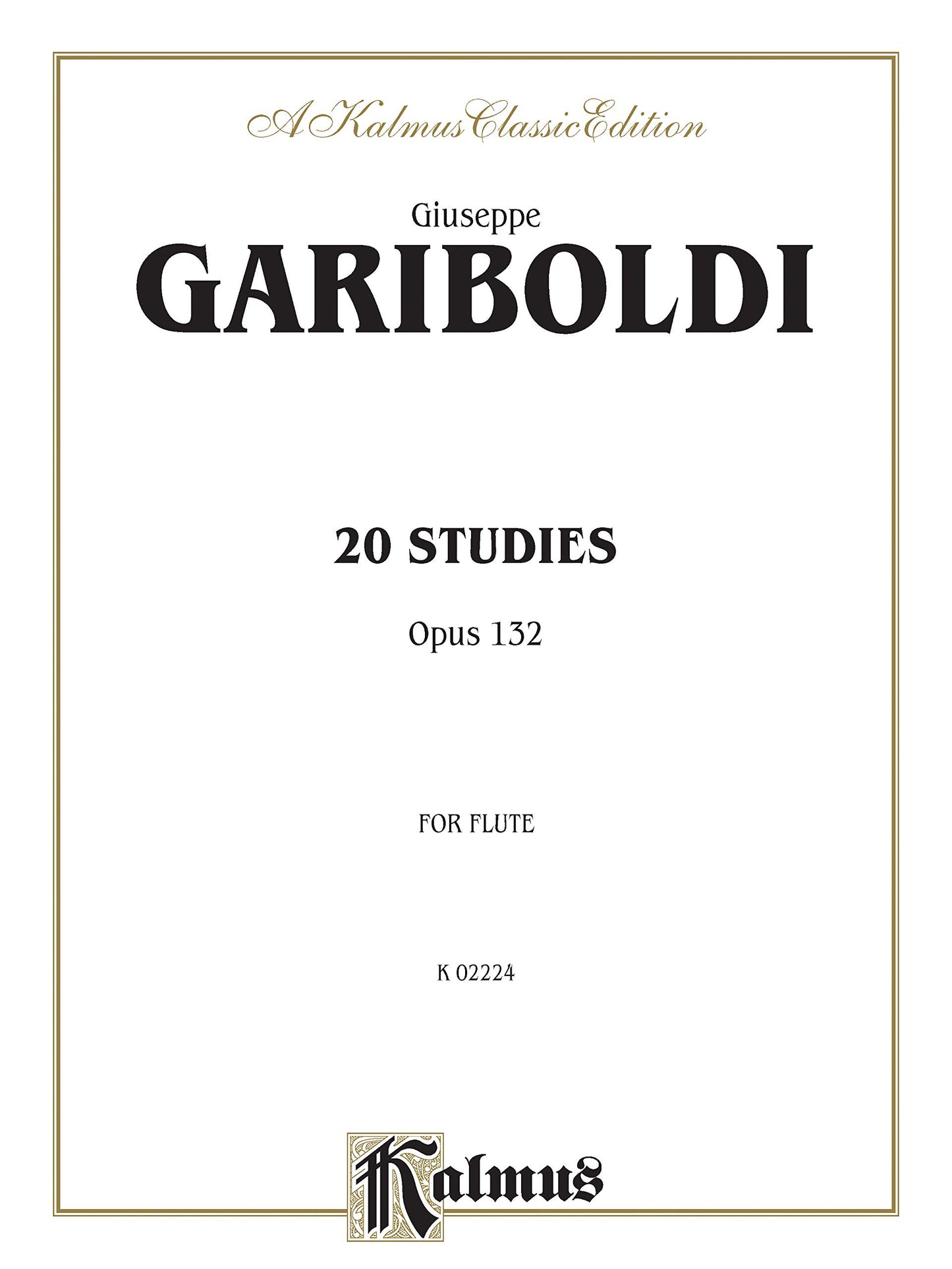 20 Studies, Op. 132 (Kalmus Edition)