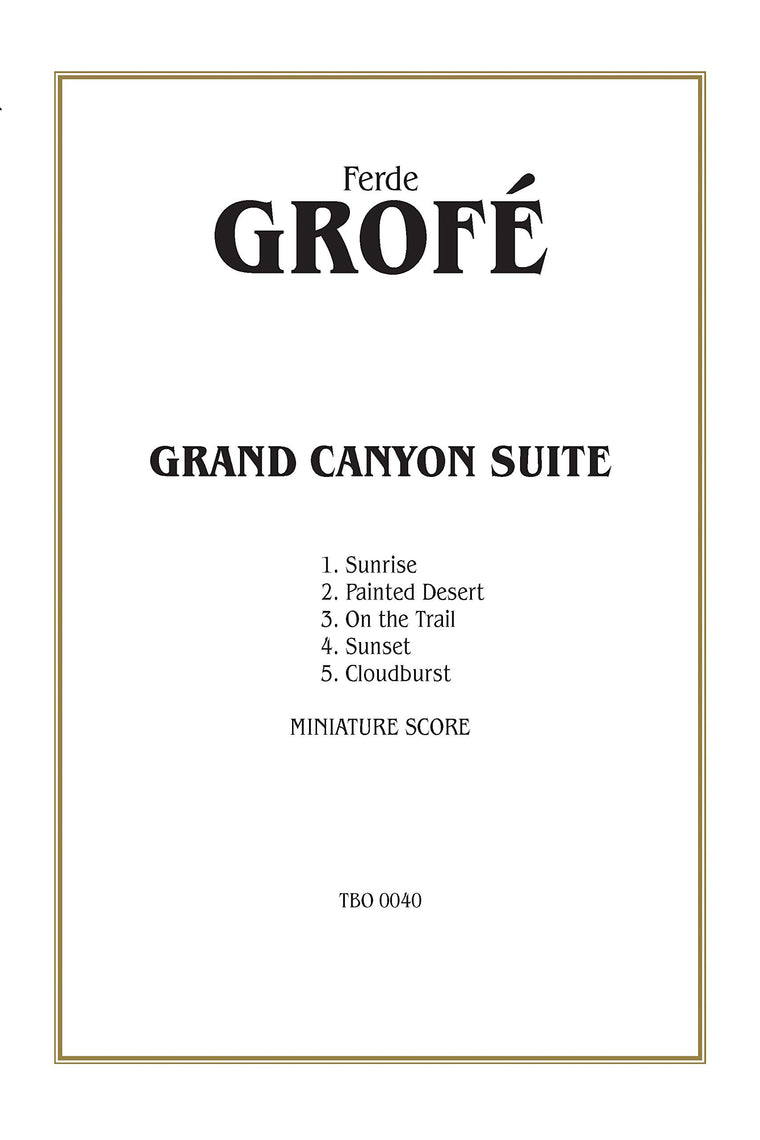 Grand Canyon Suite: Miniature Score