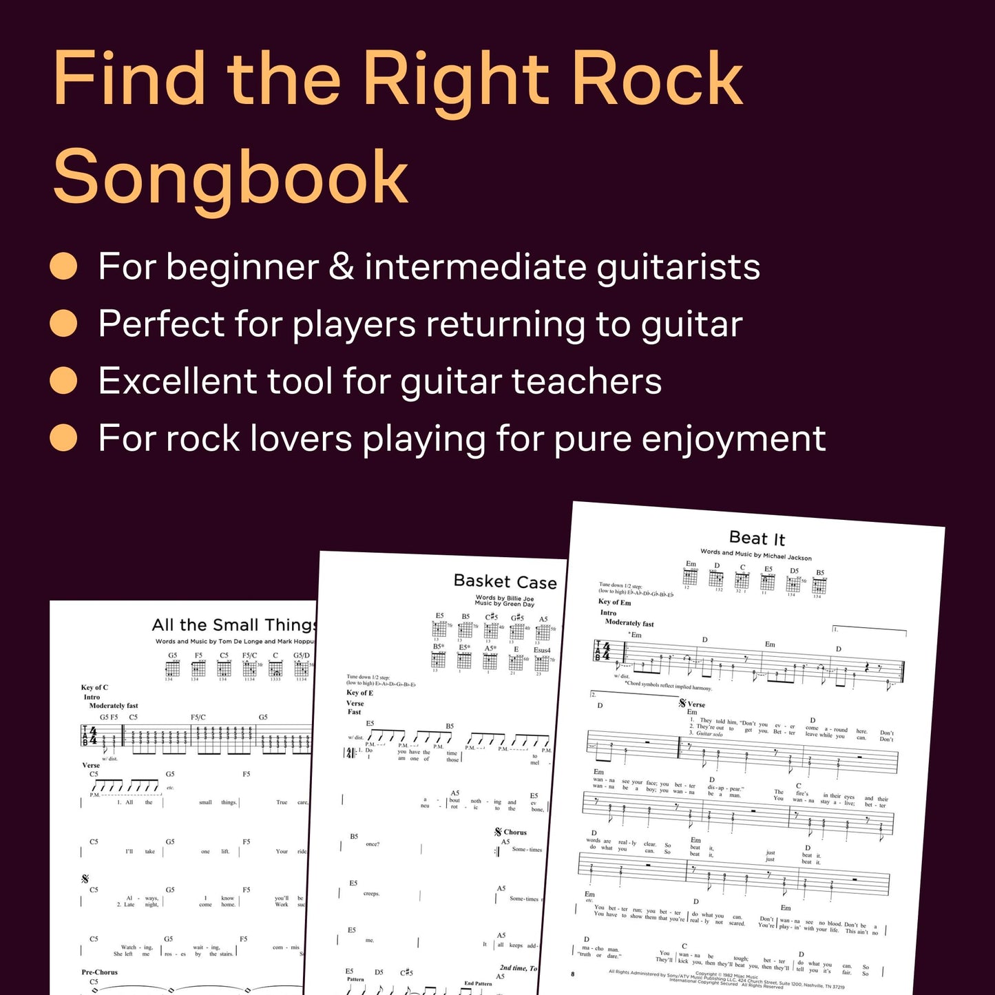 First 50 Songs You Should Play on Electric Guitar  Rock Guitar Tab Songbook for Beginners and Intermediate Players  Learn Classic Rock Riffs Solos and Chords from Nirvana Metallica Queen and More
