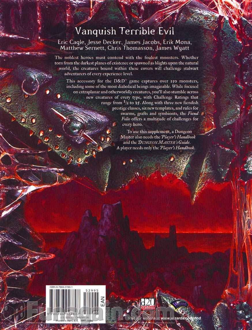 Fiend Folio (Dungeons & Dragons d20 3.0 Fantasy Roleplaying)