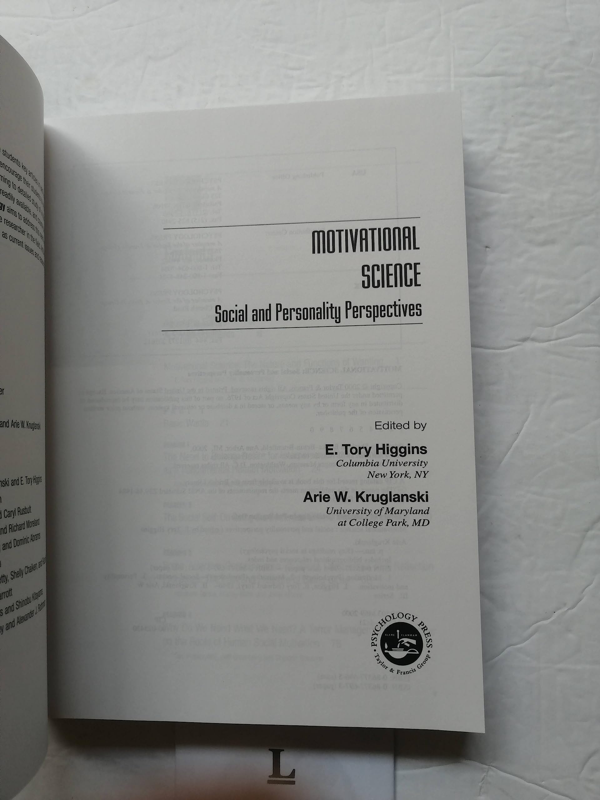 Motivational Science: Social and Personality Perspectives: Key Readings (Key Readings in Social Psychology)
