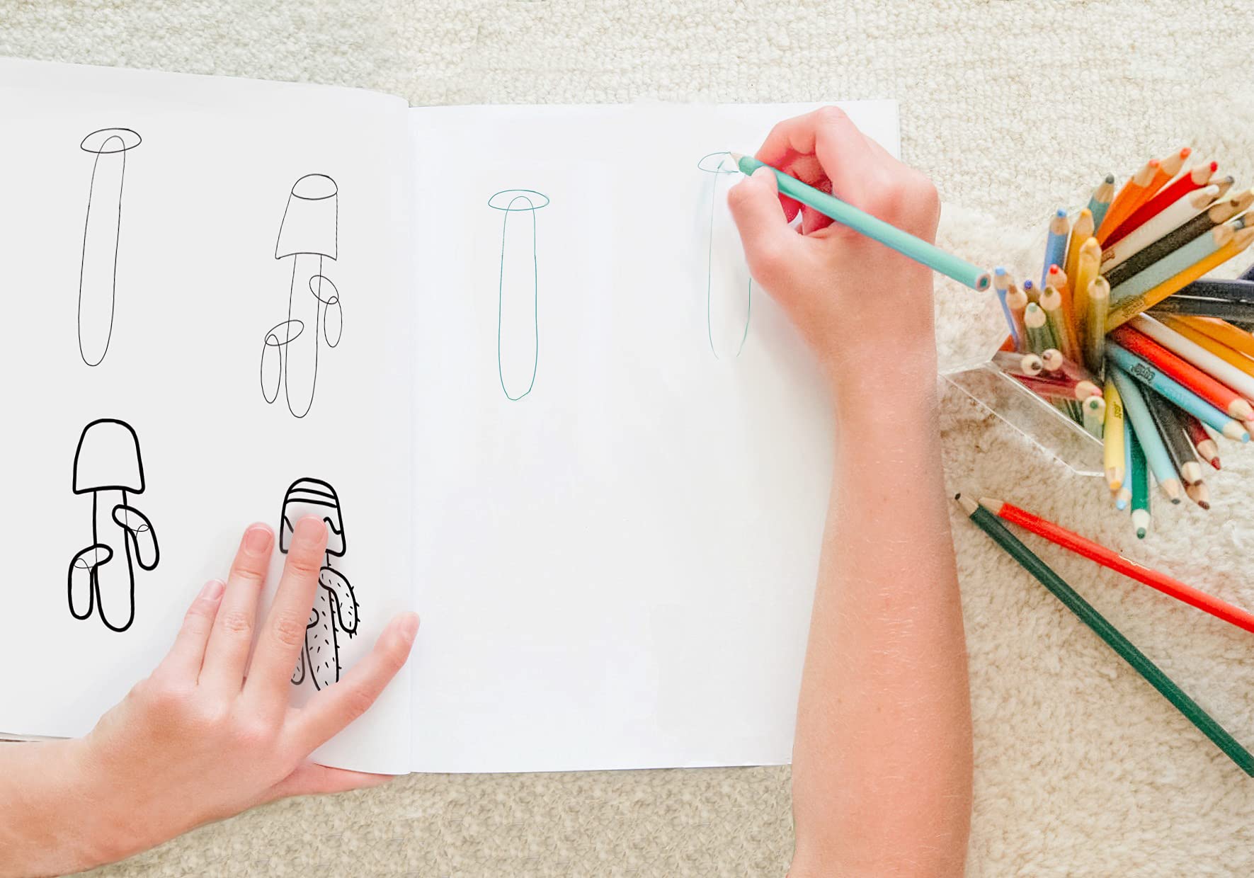 How To Draw Upside Down For Kids: Using the Technique of Drawing on The Right Side of the Brain (Upside Down Art)