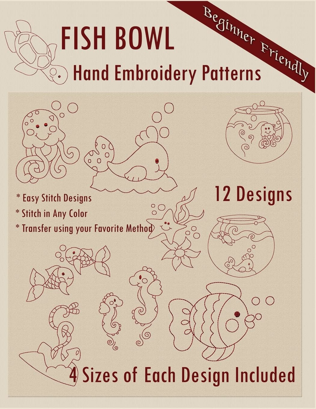 Fish Bowl Hand Embroidery Patterns