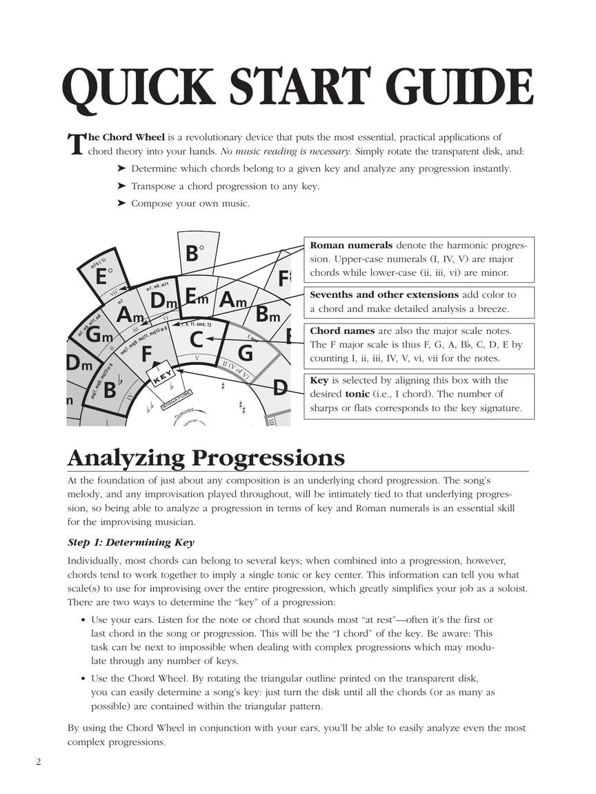 The Chord Wheel Music Theory Guide  Visual Tool for Guitar Piano and All Instruments  Learn Chords Key Changes and Harmony  Essential Songwriting Resource for Musicians Teachers