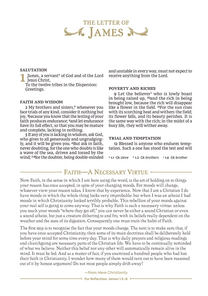 NRSV, The C. S. Lewis Bible, Hardcover, Comfort Print: For Reading, Reflection, and Inspiration
