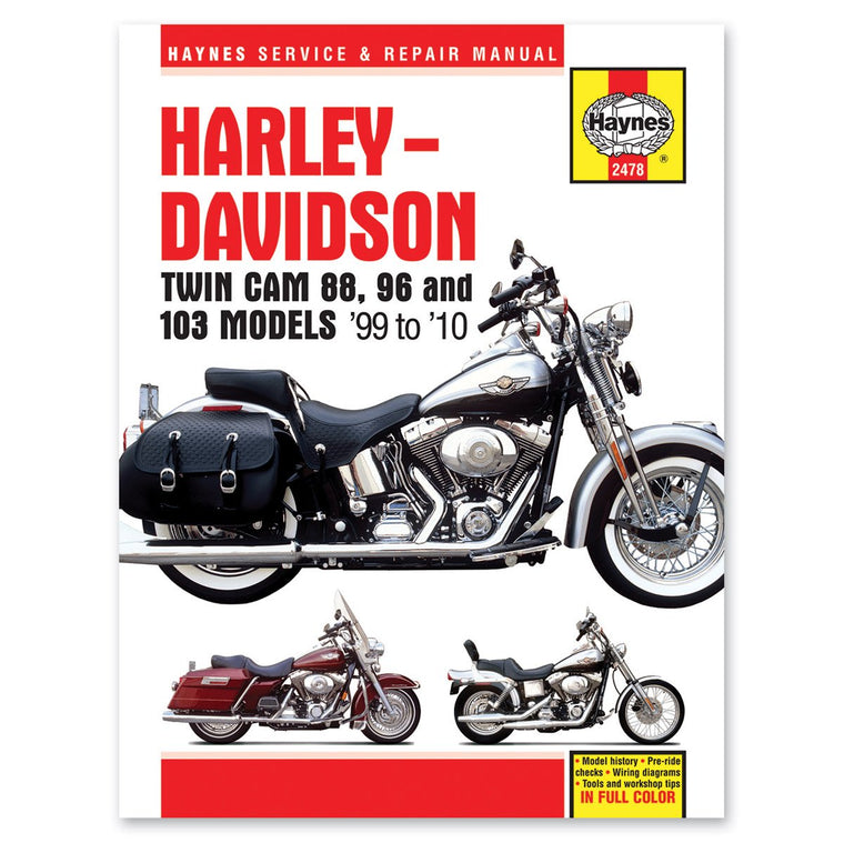 Harley-Davidson Twin Cam 88 covering Softail (00-10), Dyna Glide (99-10), & Electra Glide/Road King & Road Glide (99-10) Haynes Repair Manual