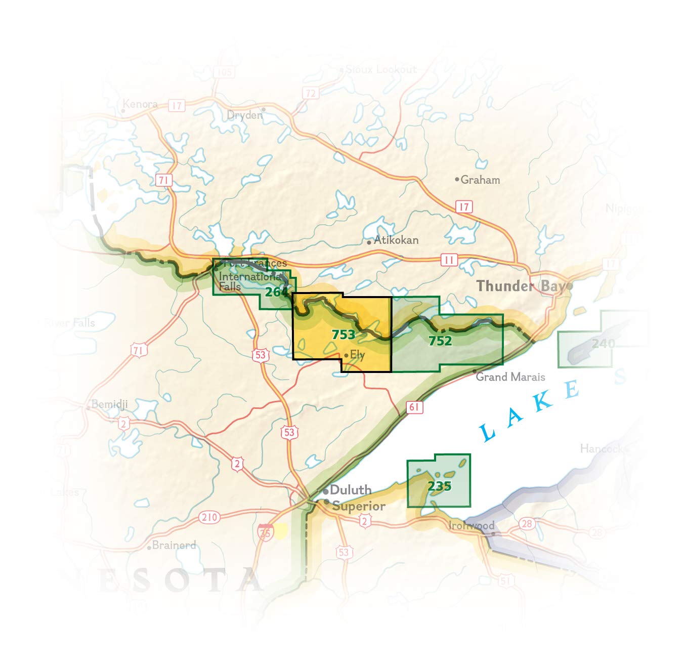 Boundary Waters West Map [Canoe Area Wilderness, Superior National Forest] (National Geographic Trails Illustrated Map, 753)