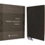 NIV, Wide Margin Bible (A Bible that Welcomes Note-Taking), Premium Goatskin Leather, Black, Premier Collection, Red Letter, Art Gilded Edges, Comfort Print
