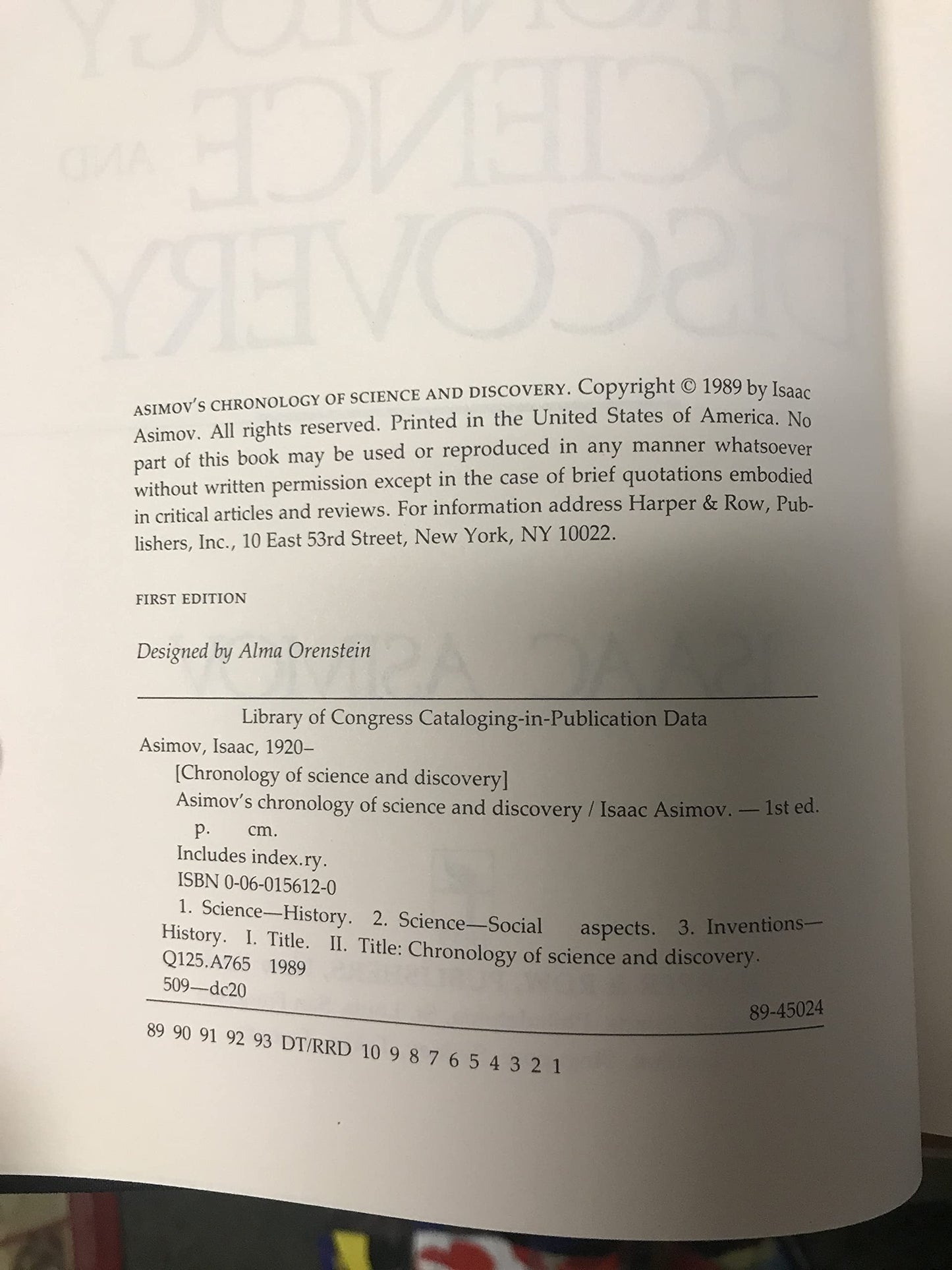 Asimov's Chronology of Science and Discovery