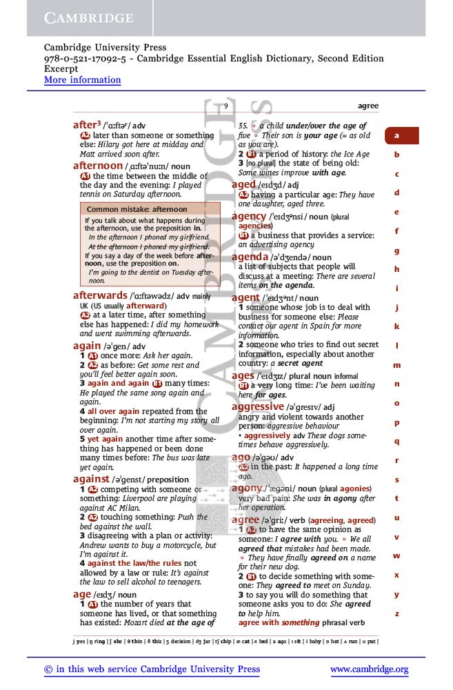 Cambridge Essential English Dictionary by McIntosh, Colin