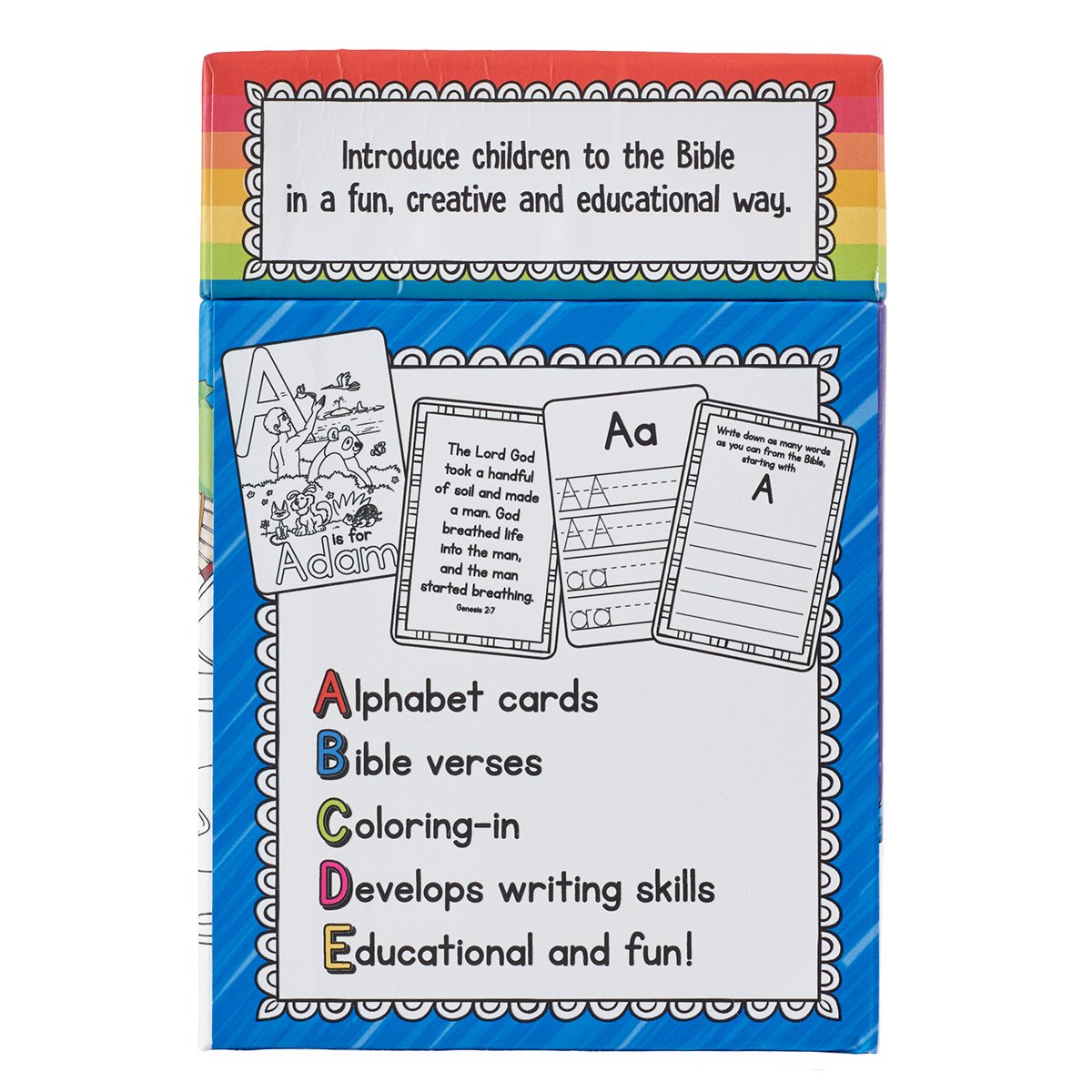 52 Coloring Cards for Kids: ABC Bible Fun - double-sided
