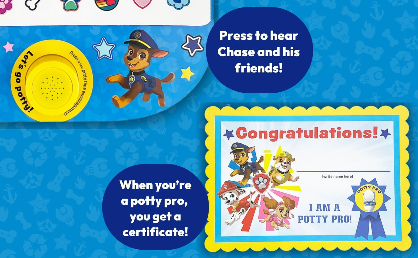 Paw Patrol Potty Training Reward Chart, Potty Time With the Pups! Workbook Includes Stories, Activities, Stickers, and Sound Button