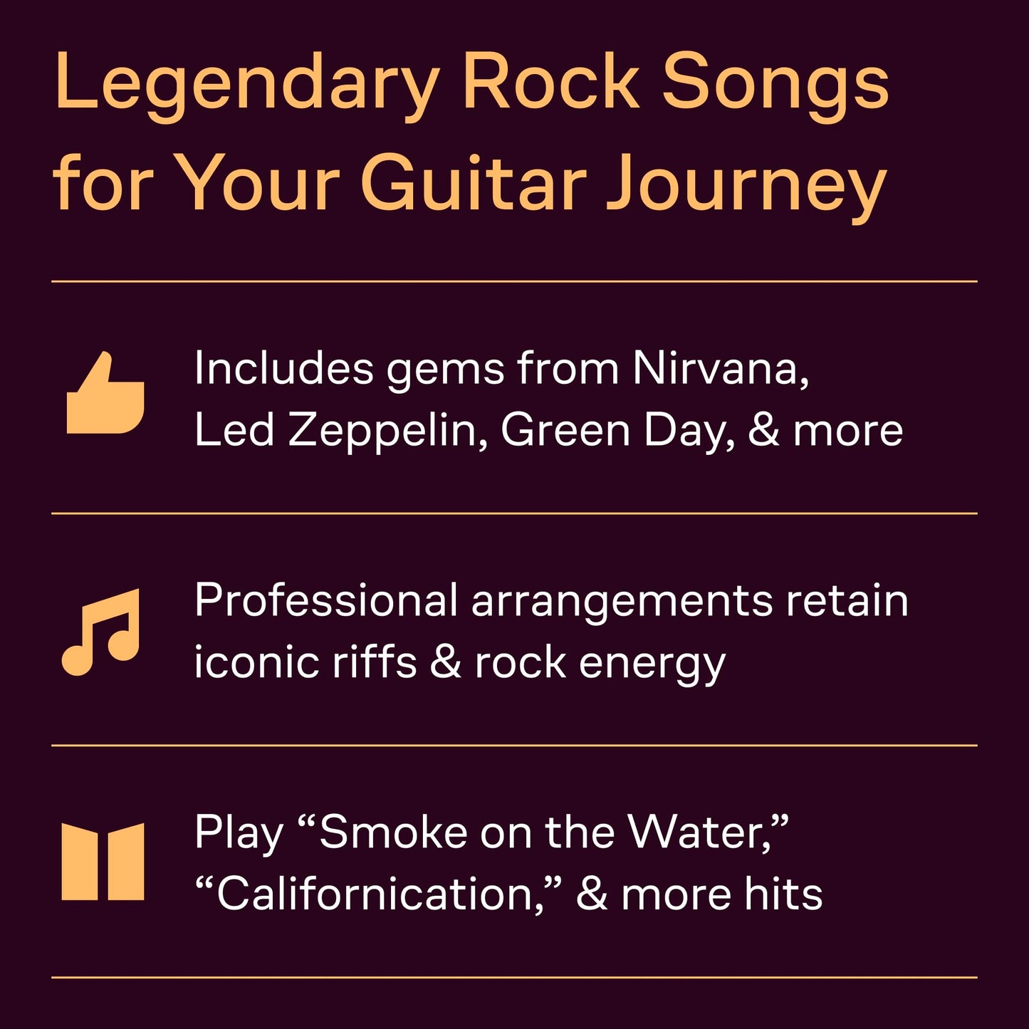 First 50 Songs You Should Play on Electric Guitar  Rock Guitar Tab Songbook for Beginners and Intermediate Players  Learn Classic Rock Riffs Solos and Chords from Nirvana Metallica Queen and More