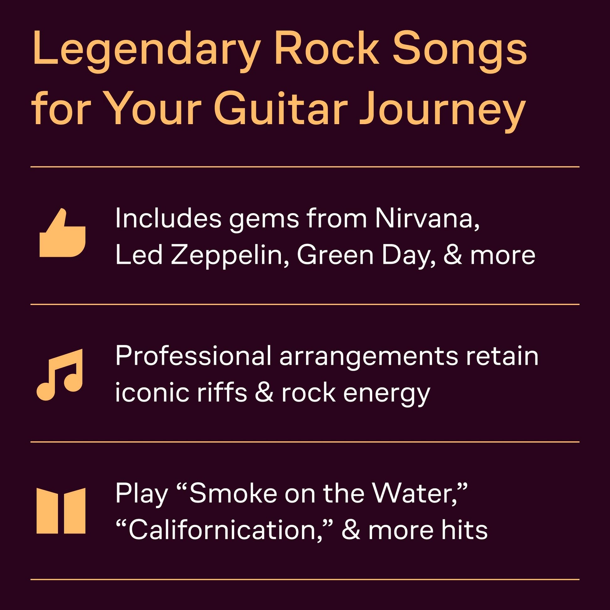 First 50 Songs You Should Play on Electric Guitar  Rock Guitar Tab Songbook for Beginners and Intermediate Players  Learn Classic Rock Riffs Solos and Chords from Nirvana Metallica Queen and More
