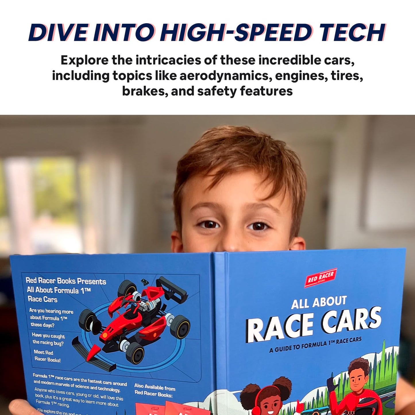 Red Racer Books All about Race Cars: A Guide to Formula Race Cars, F1 Racing Car Book Suited for Children Aged 3-10, Hardcover