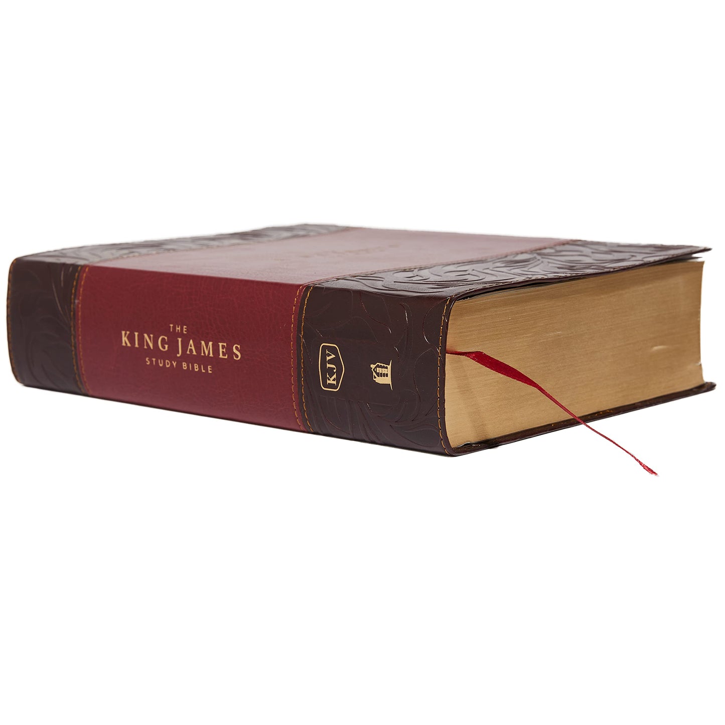 KJV, The King James Study Bible, Leathersoft, Burgundy, Thumb Indexed, Red Letter, Full-Color Edition: Holy Bible, King James Version