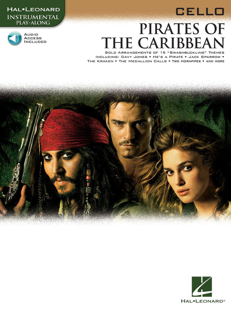 Pirates of the Caribbean for Cello  Klaus Badelt Instrumental Play-Along Sheet Music Songbook with Online Audio  16 Movie Themes for Cello Students, ... Fans (Hal Leonard Instrumental Play-along)