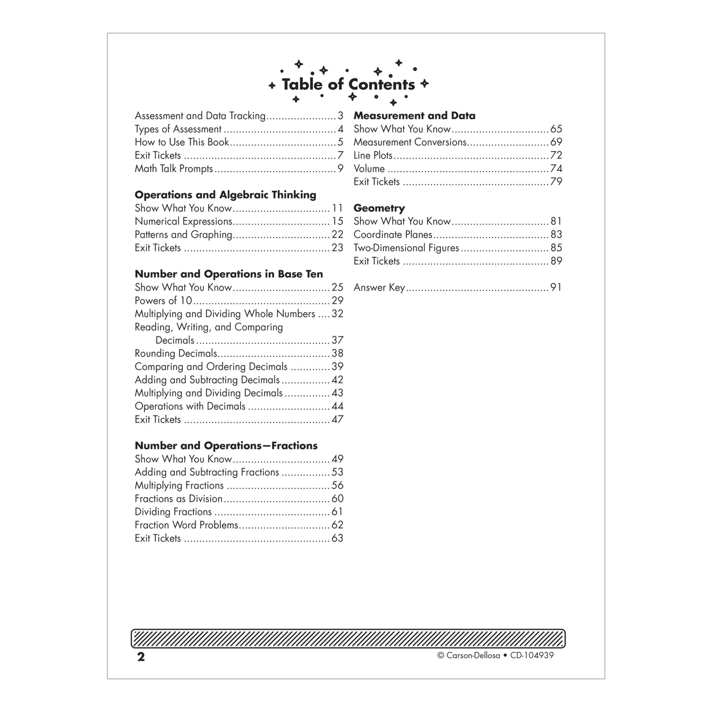 Carson Dellosa Instant Assessments for Data Tracking Book, 5th Grade Math Tests Covering Algebra, Decimals, Fractions, Geometry, and More, Classroom or Homeschool Curriculum