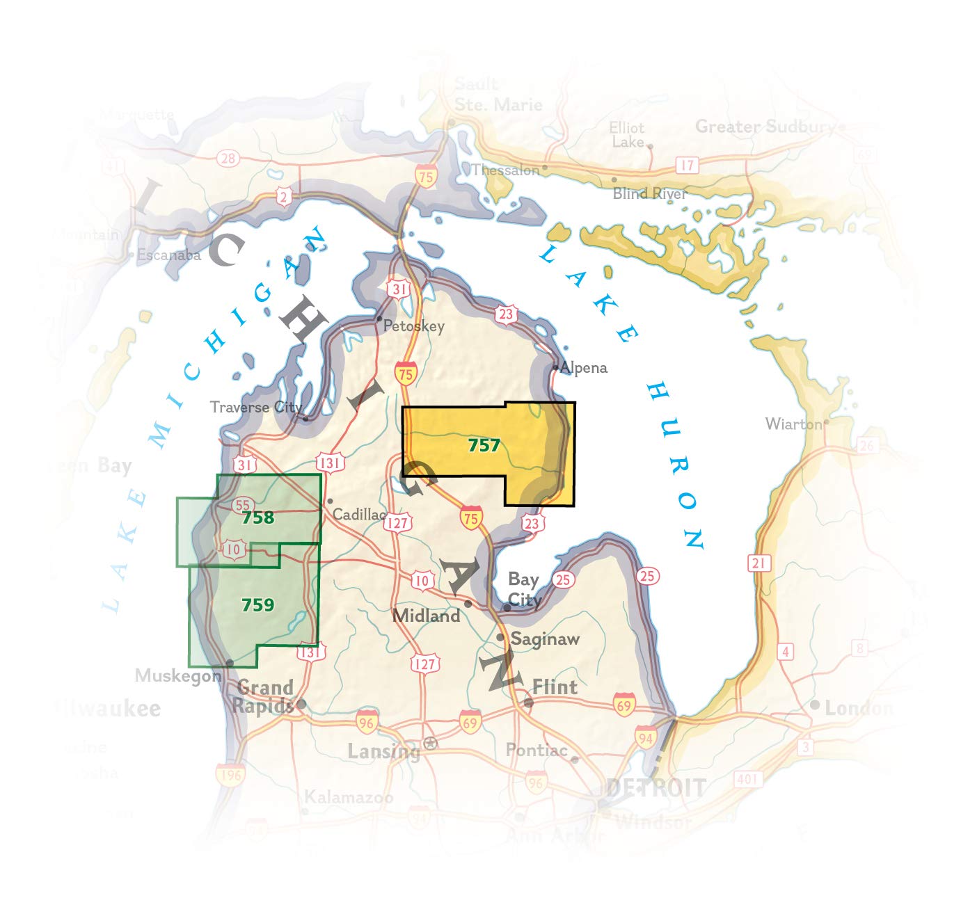Huron National Forest Map (National Geographic Trails Illustrated Map, 757)